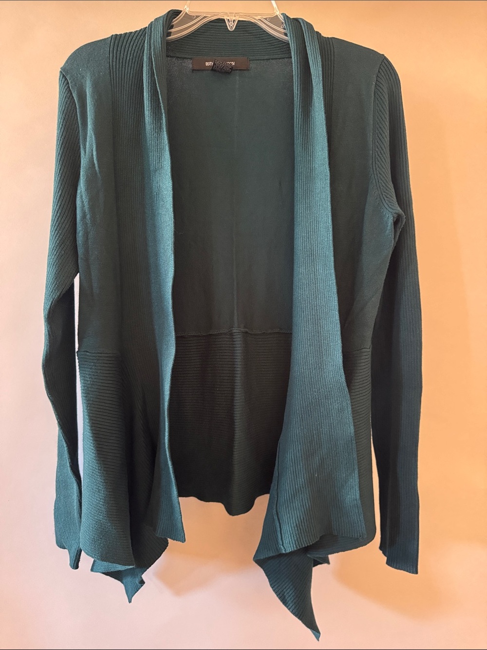 89th & Madison Open-Front Teal Women’s Cardigan Sweater